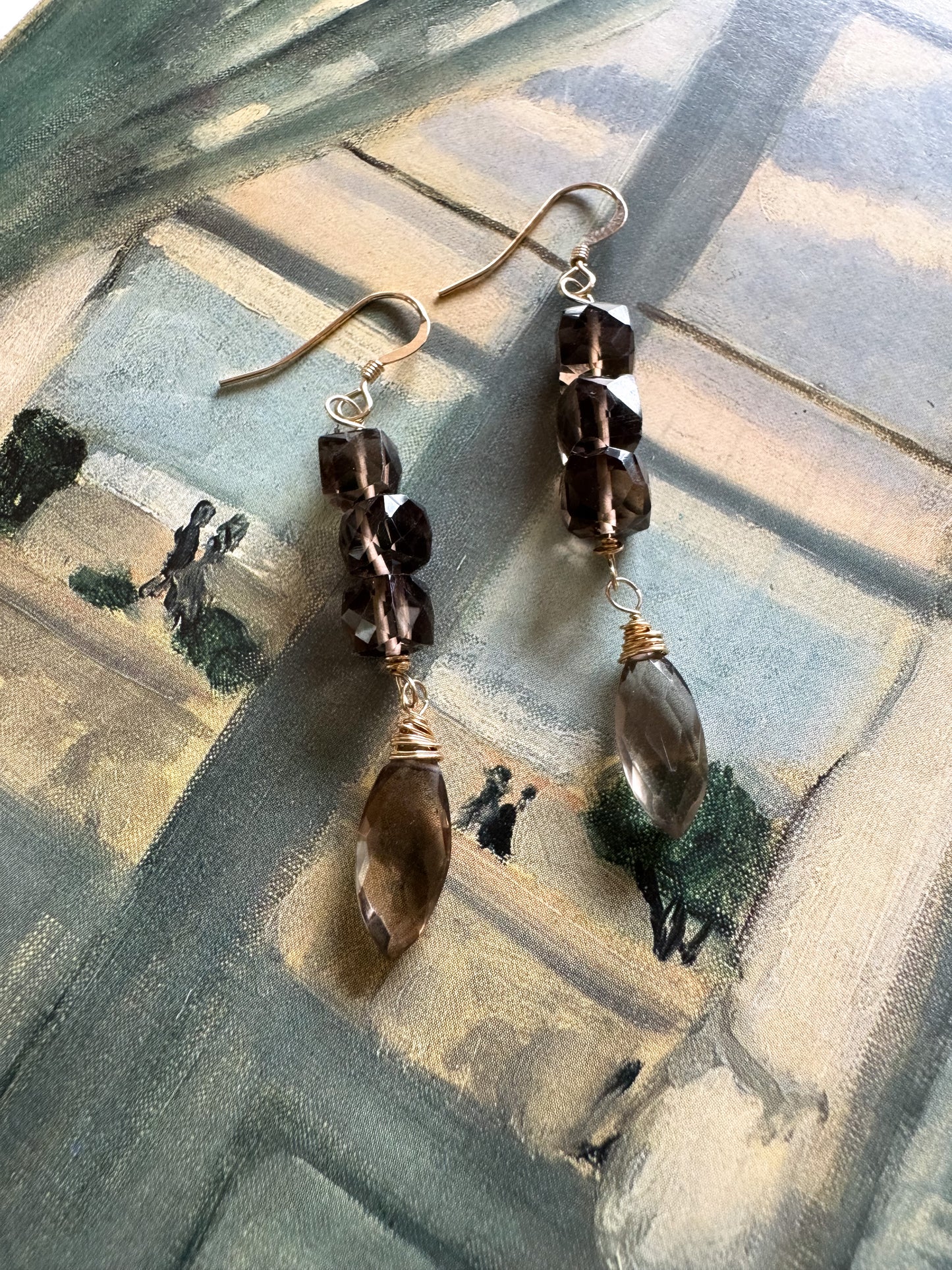 Smoky Quartz Drop Earrings