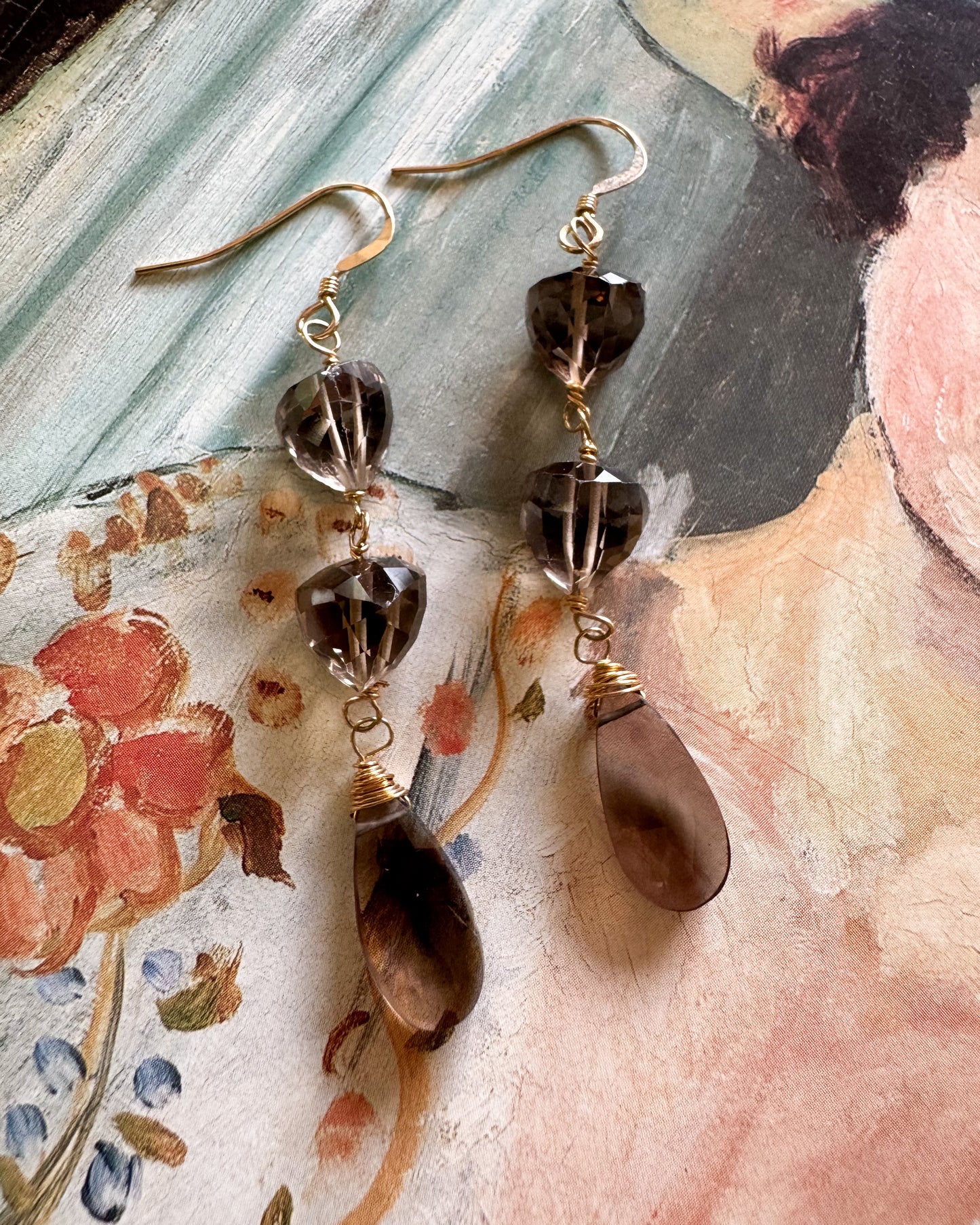 Smoky Quartz Drop Earrings No. 2