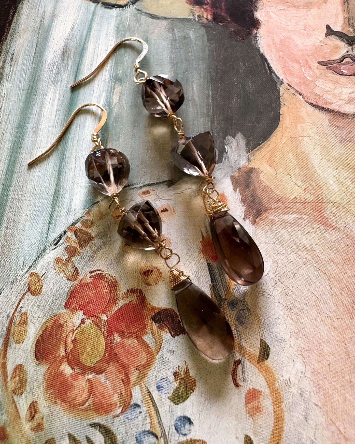 Smoky Quartz Drop Earrings No. 2