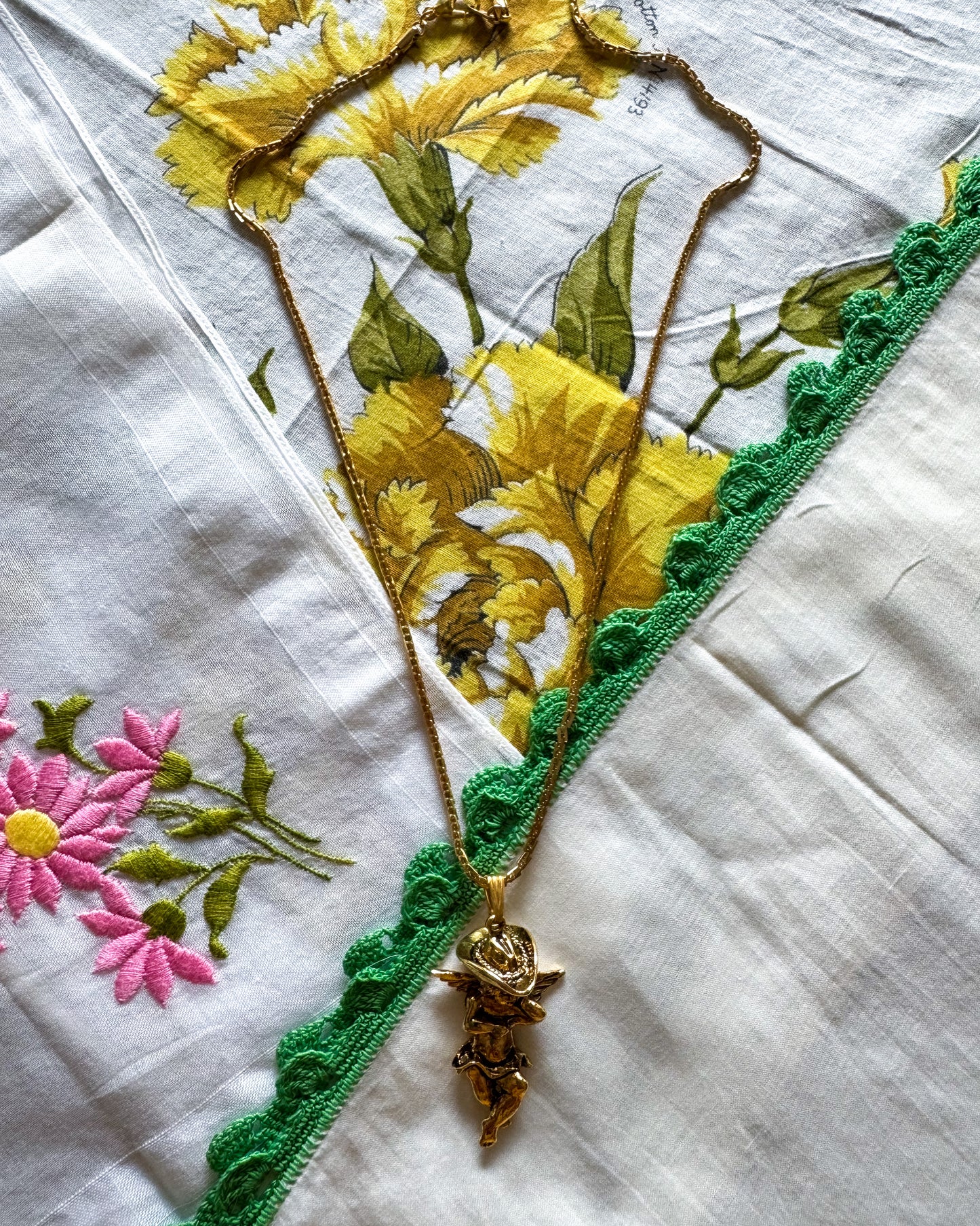 Vintage Cowboy Angel Necklace