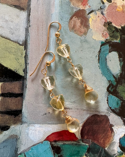 Citrine Drop Earrings No. 2