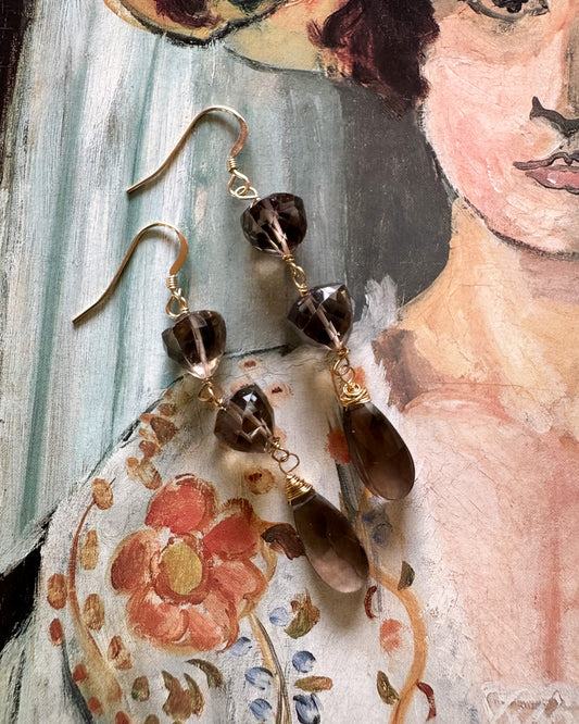 Smoky Quartz Drop Earrings No. 2