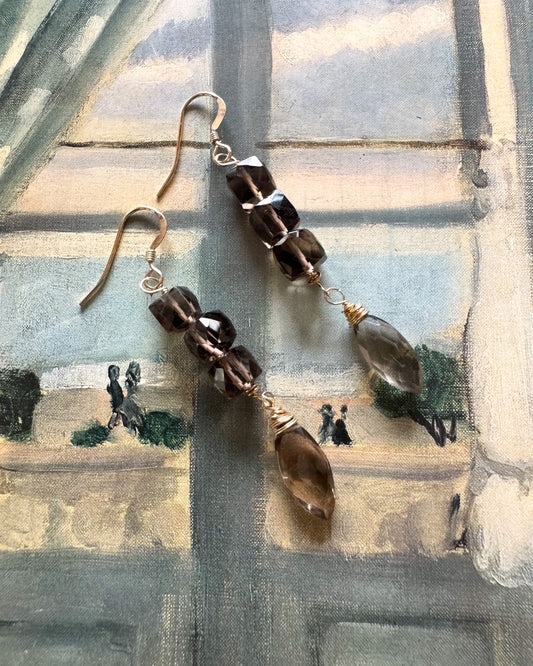 Smoky Quartz Drop Earrings