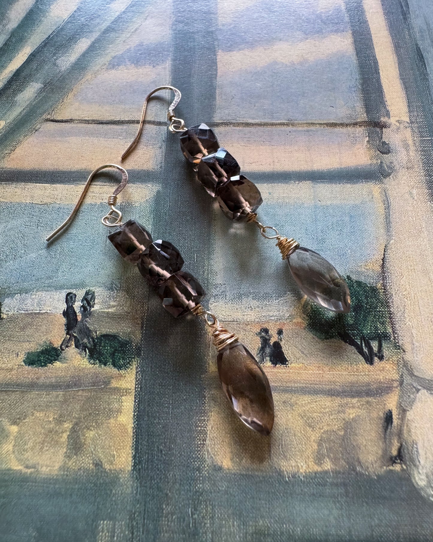 Smoky Quartz Drop Earrings