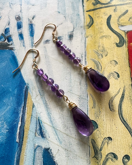 Amethyst Drop Earrings