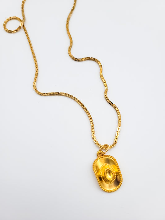 Vintage Cowboy Hat Necklace